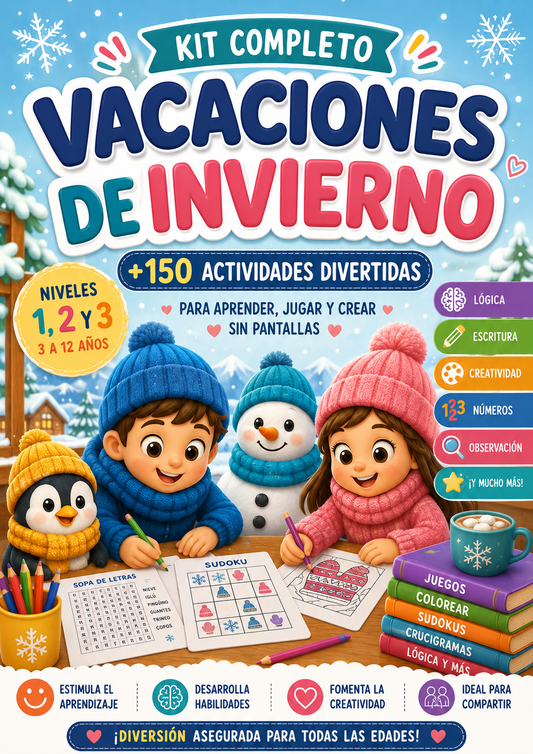 KIT VACACIONES DE INVIERNO + 4 BONOS GRATIS